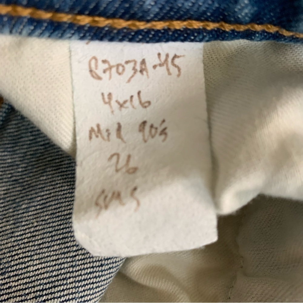 RE/DONE Originals Ultra High Rise Mid 70’s Button Fly Size 26 *Sample Pair* - Picture 11 of 15